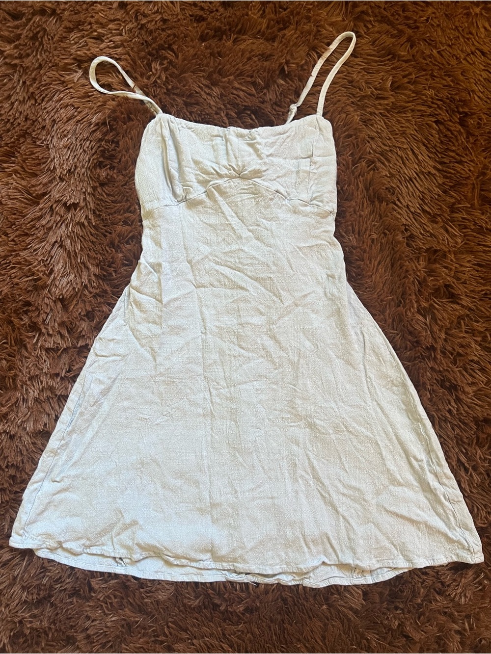 Klesis- Light Blue Spaghetti Strap Mini Dress- Size M